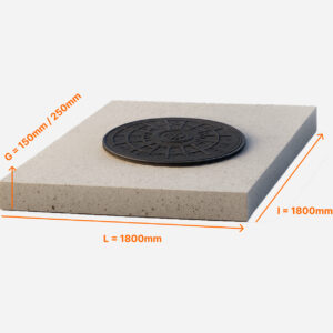 PLACA DE ACOPERIRE CAMIN DIN BETON ARMAT  1800*1800